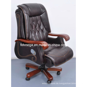 Dark Brown Executive Office Leder Stuhl für CEO (FOH-B14001)